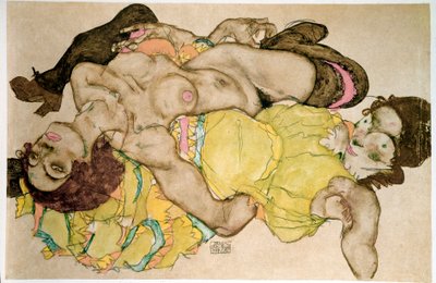 Buede kvinder. Tegning af Egon Schiele af Egon Schiele