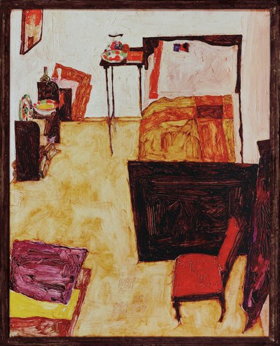 Kunstnerens værelse i Neulengbach ... (olie på træ) af Egon Schiele