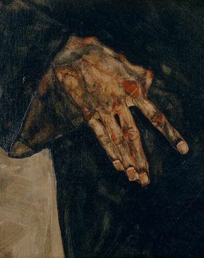 Die Eremiten (olie på lærred) af Egon Schiele