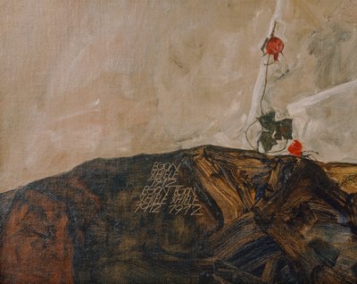 Die Eremiten (olie på lærred) af Egon Schiele
