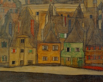 Den lille by, også den lille by (maleri på lærred) af Egon Schiele