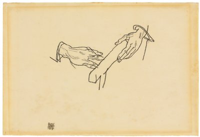 Håndstudie, Dr. Viktor Ritter von Bauer, 1917 af Egon Schiele