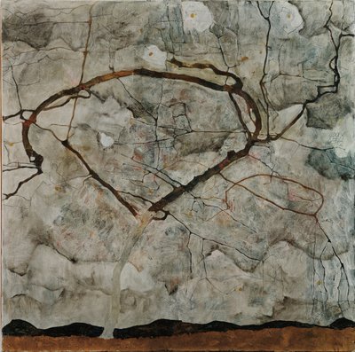 Efterårstræ i omrørt luft (vintertræ) af Egon Schiele