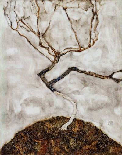 Lille træ i det sene efterår af Egon Schiele
