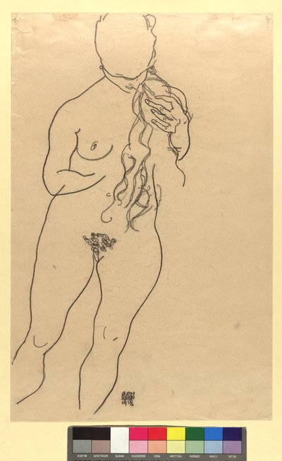 Mädchenakt af Egon Schiele