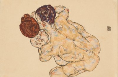 Mand og kvinde af Egon Schiele