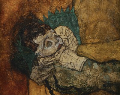 Mutter mit zwei Kindern, Mutter, Mor med to børn ... (maleri på lærred) af Egon Schiele
