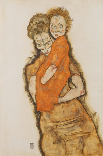 Mor og barn af Egon Schiele