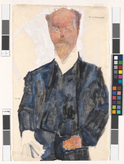 Portræt af Otto Wagner af Egon Schiele