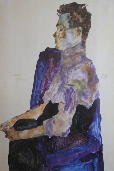 Portræt af Anton Peschka, 1911. af Egon Schiele