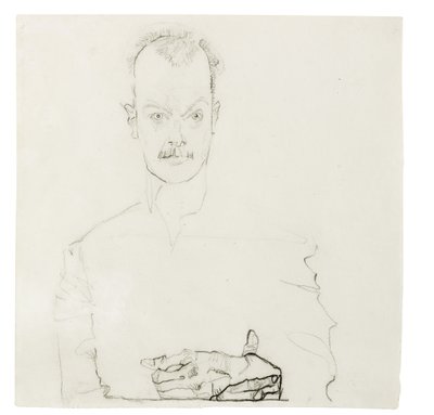Portræt af Arthur Roessler, 1910 af Egon Schiele