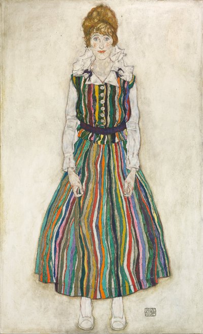 Portræt af Edith (kunstnerens hustru)  af Egon Schiele