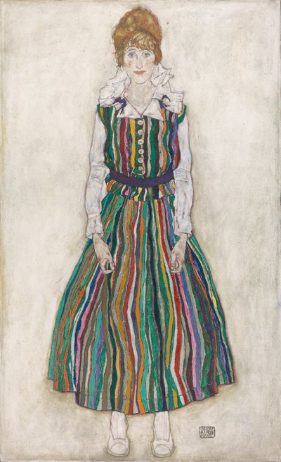 Portræt af Edith Schiele, kunstnerens hustru af Egon Schiele