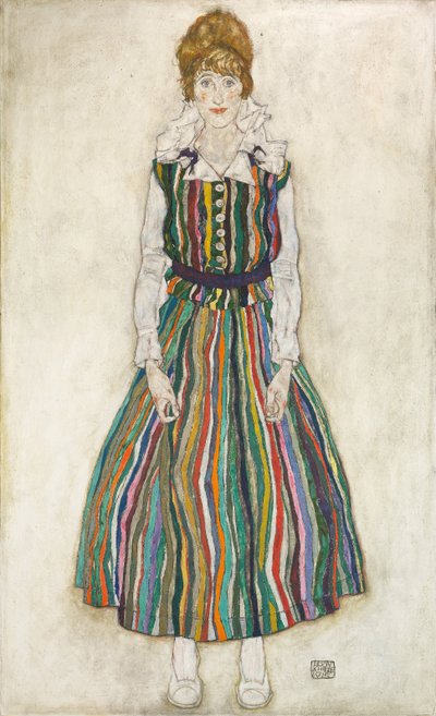 Portræt af kunstnerens kone Edith, 1915 af Egon Schiele