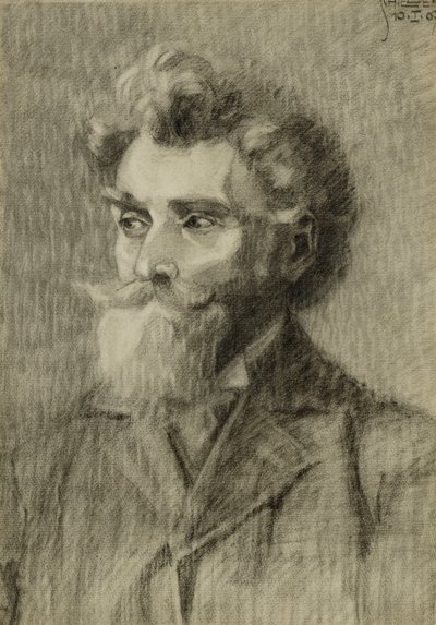Portræt af Mennesket; Mannerportræt, 1907 af Egon Schiele