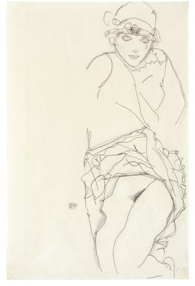 Portræt af en kvinde, 1913 af Egon Schiele