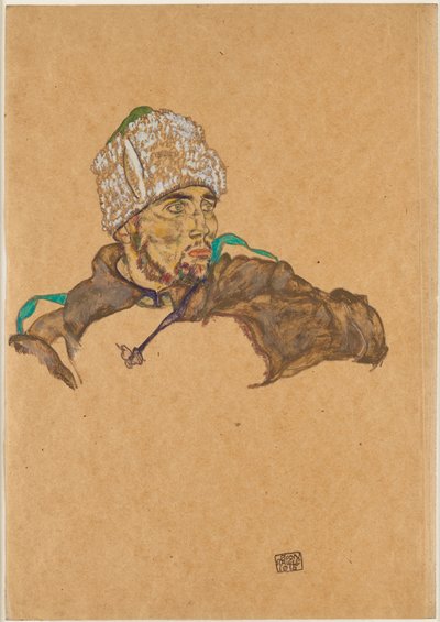 Russisk krigsfange, 1915. af Egon Schiele