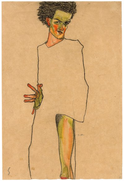Selvportræt af Egon Schiele