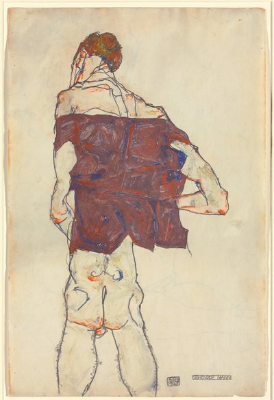 Stående mand af Egon Schiele