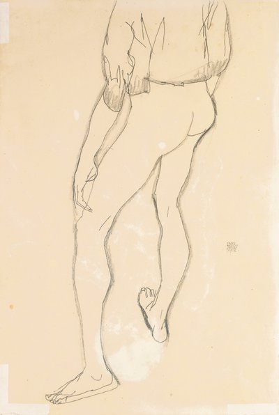 Stående mandlig nøgen, 1913 af Egon Schiele