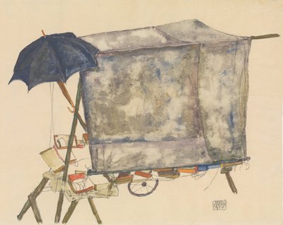 Street Cart, 1914. af Egon Schiele
