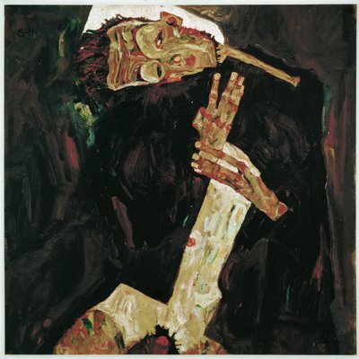 Poeten (maleri på lærred) af Egon Schiele