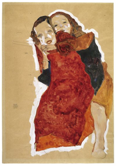 To piger af Schiele, Egon (1890-1918) af Egon Schiele