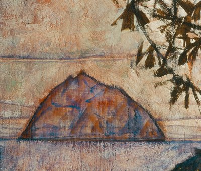 Versinkende Sonne (olie på lærred) af Egon Schiele