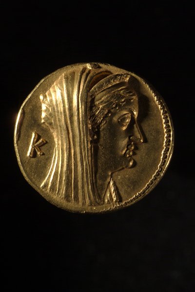 Græsk Octadrachm af Arsinoe II, 240 f.Kr., bagfra af Egyptian