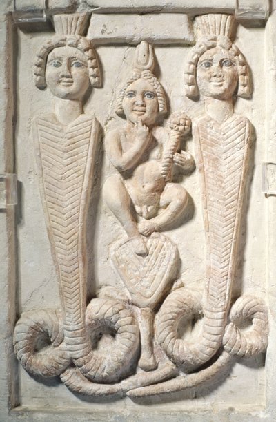 Harpocrates på Lotus, koptisk (kalksten) af Egyptian