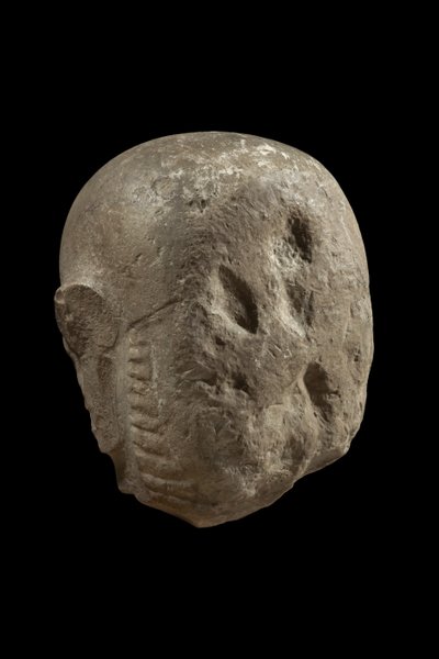 Hovedet af statuen af guden Min (kalksten) af Egyptian
