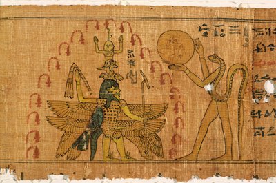 Magisk papyrus, sendynastisk, ptolemæisk periode (332-30 f.Kr.) af Egyptian