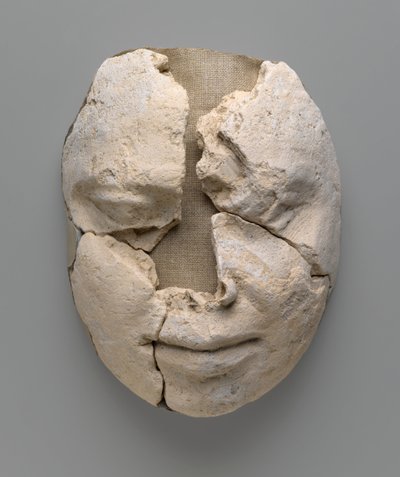 Mumi maske af en mand, der kun består af ansigtet (gips) af Egyptian