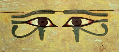 Udjat Eyes on a Coffin, Middle Kingdom (træ og maling) af Egyptian 12th Dynasty