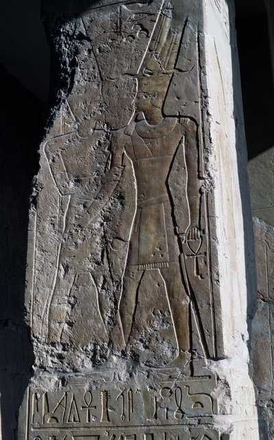 Basrelief, dronning Hatshepsuts gravtempel, Djeser-Djeseru (det allerhelligste), Deir el-Bahri, Luxor, Theben (UNESCO