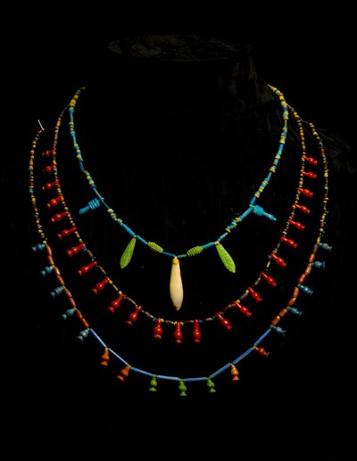Perlehalskæder, New Kingdom (fajance) af Egyptian 18th Dynasty