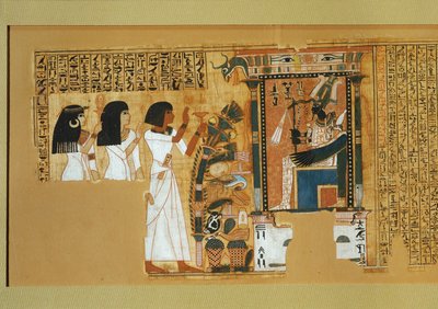 Den skriftlærde Nebqeds dødebog, under ... af Egyptian 18th Dynasty
