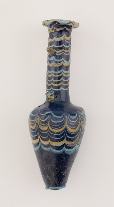 Flaske, New Kingdom, ca. 1425-1362 f.Kr. (glas) af Egyptian 18th Dynasty