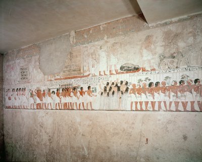 Interiør af Ramoses grav, New Kingdom, ca. 1360 f.Kr. (vægmaleri) af Egyptian 18th Dynasty