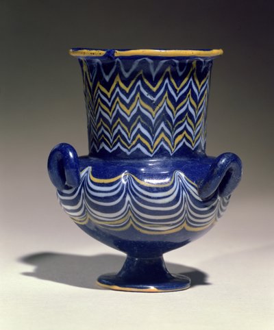 Krateriskos, fra Saqqara, New Kingdom (glas) af Egyptian 18th Dynasty