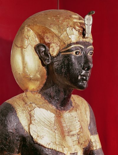 Statue af Tutankhamon i naturlig størrelse, fra Tutankhamons grav af Egyptian 18th Dynasty
