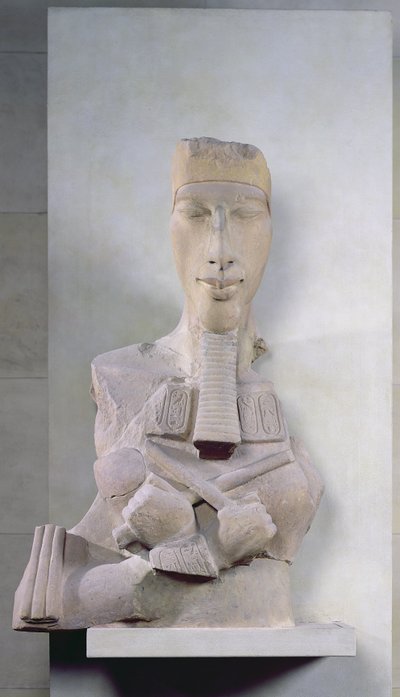 Osiris søjle af Amenophis IV (Akhenaten) fra Karnak, Amarna-perioden, New Kingdom, ca. 1353-37 f.Kr. (sandsten) af Egyptian 18th Dynasty