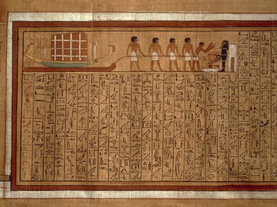 Papyrus med hieroglyffer fra 