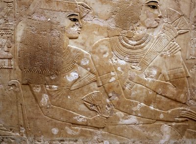 Ramose og hans kone (lettelse) af Egyptian 18th Dynasty