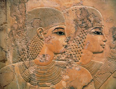 Gæsterne ved Ramoses begravelsesbanket af Egyptian 18th Dynasty
