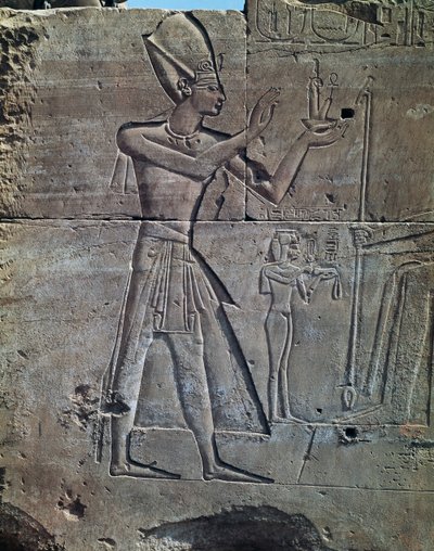 Thutmose III, relief, Amun-templet, Karnak-tempelkomplekset (Unescos verdensarvsliste) af Egyptian 18th Dynasty