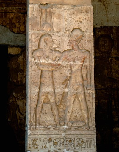 Gammel egyptisk kunst: Lavrelief på søjlen af Sethi I