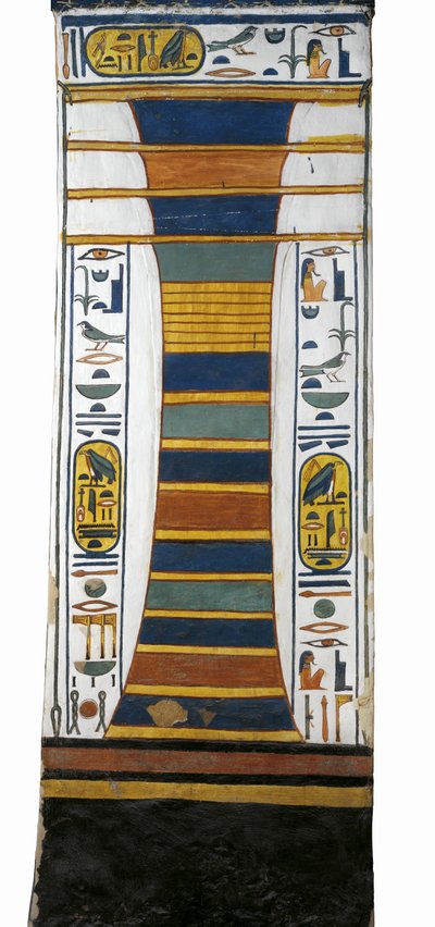 Egypten, Theben, Luxor, Queens-dalen, Nefertaris grav, Djed-søjle, der repræsenterer Osiris