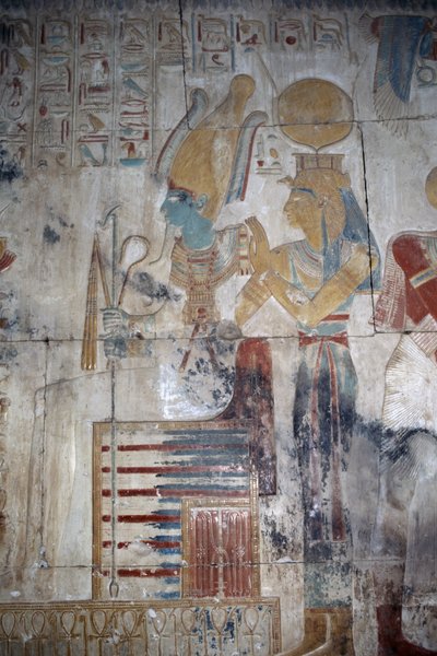Bemalet relief, Osiris