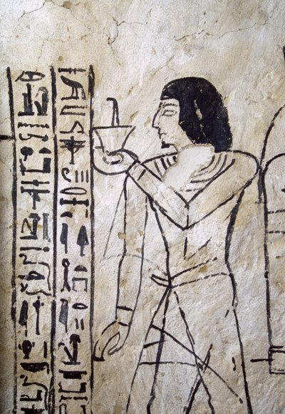 Billede af de dødes bog, Nakhtmins grav, Abusir, Egypten, Den egyptiske civilisation, Det Nye Rige, Dynasti XIX af Egyptian 19th Dynasty